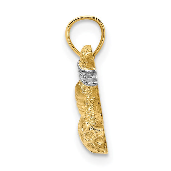 14k and White Rhodium Golf Club and Ball Charm