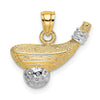 Gold Polished Golf Pendants