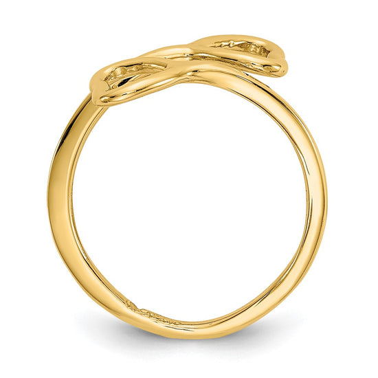 Gold Polished Heart Toe Rings
