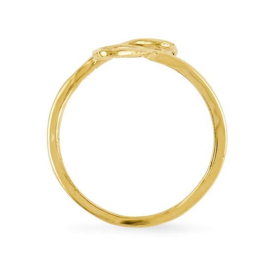 Gold Polished Heart Toe Rings