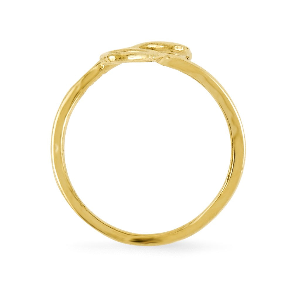 Gold Polished Heart Toe Rings