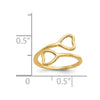 Gold Polished Heart Toe Rings