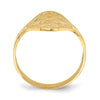 14k Diamond-cut Filigree Hearts Ring