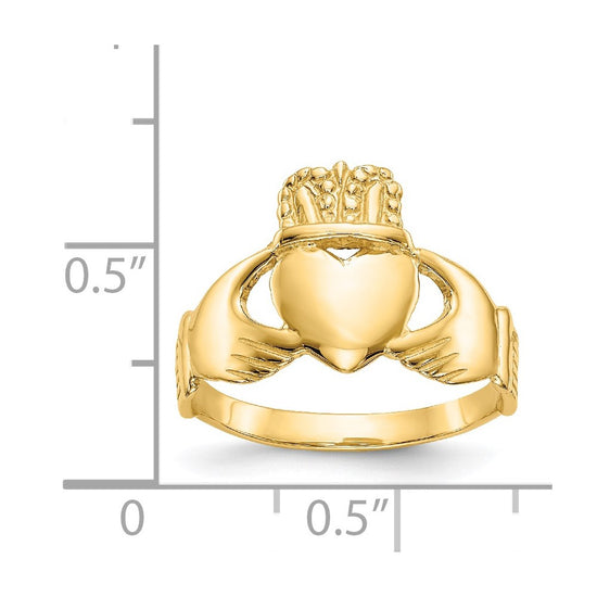 Gold Polished Claddagh Rings