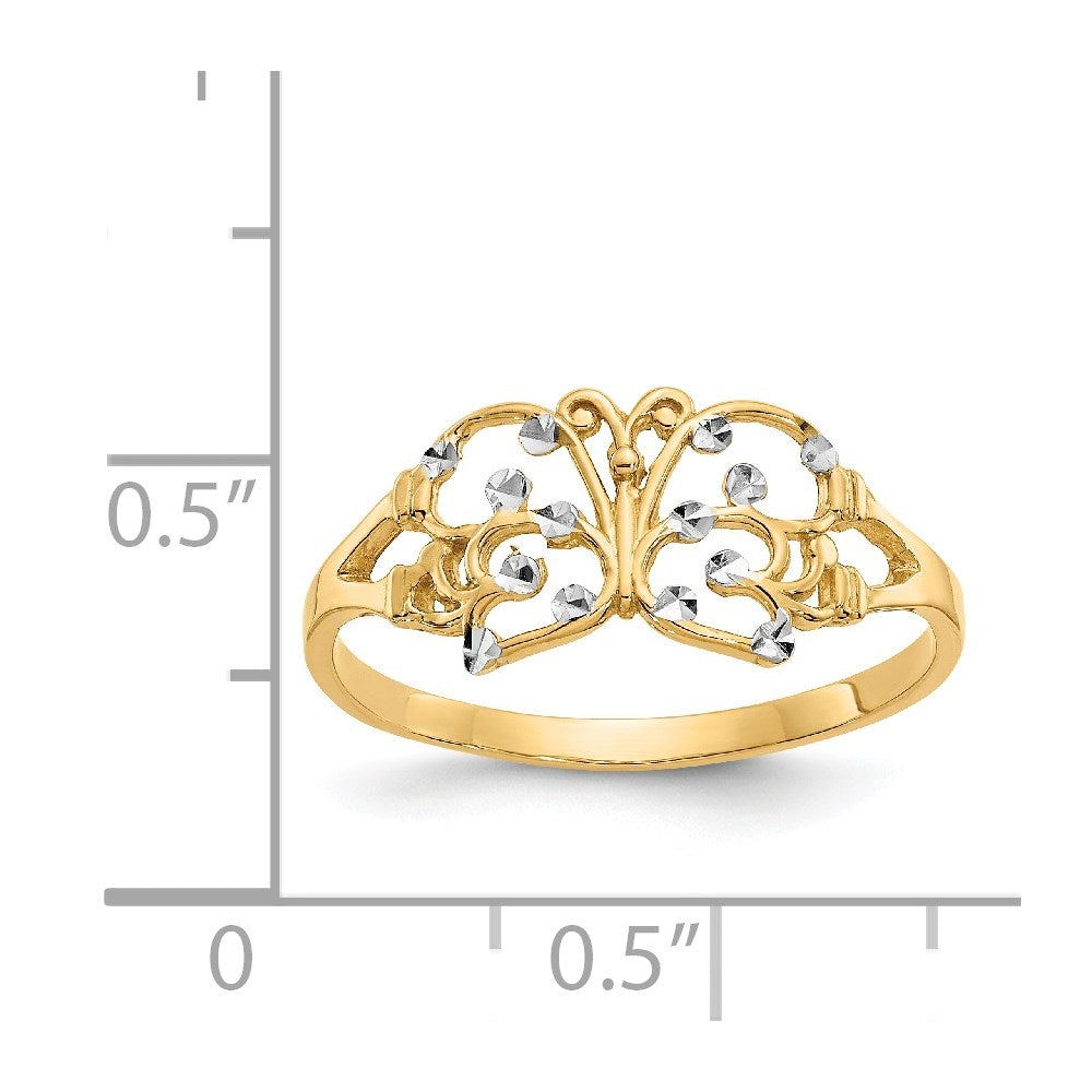 Gold Polished Butterfly Rings