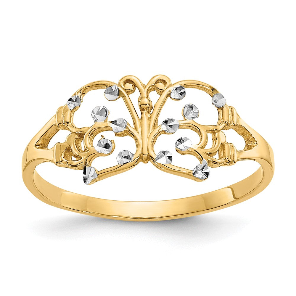 Gold Polished Butterfly Rings
