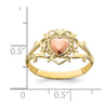 14k Two-tone Heart and Filigree Ring
