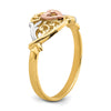 14k Yellow and Rose Gold w/White Rhodium Heart Ring