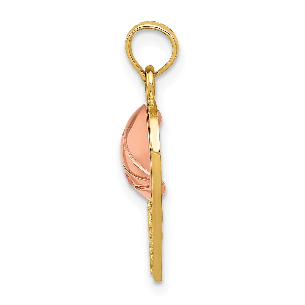 Gold Polished Basketball Pendants
