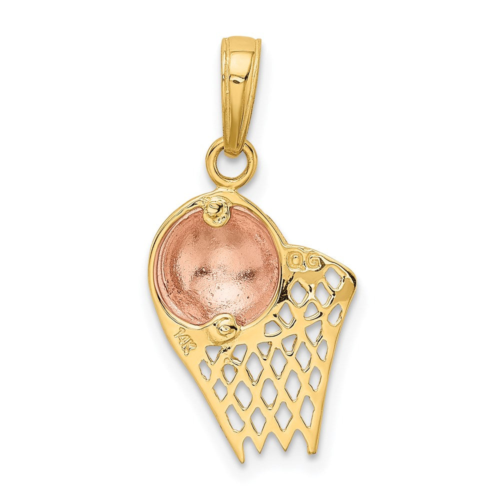 Gold Polished Basketball Pendants