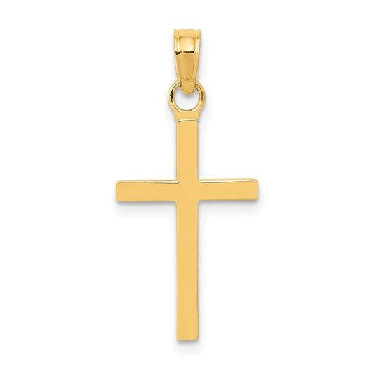 Gold Polished Latin Cross Pendant