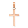 14k Rose Gold Polished Cross Pendant