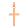 14k Rose Gold Polished Cross Pendant