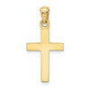 14k and White Rhodium Cross Pendant