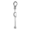 14k White Gold Center -X- Latin Cross Pendant