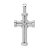 14k White Gold Center -X- Latin Cross Pendant