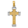 14k Two-tone Center -X- Latin Cross Pendant