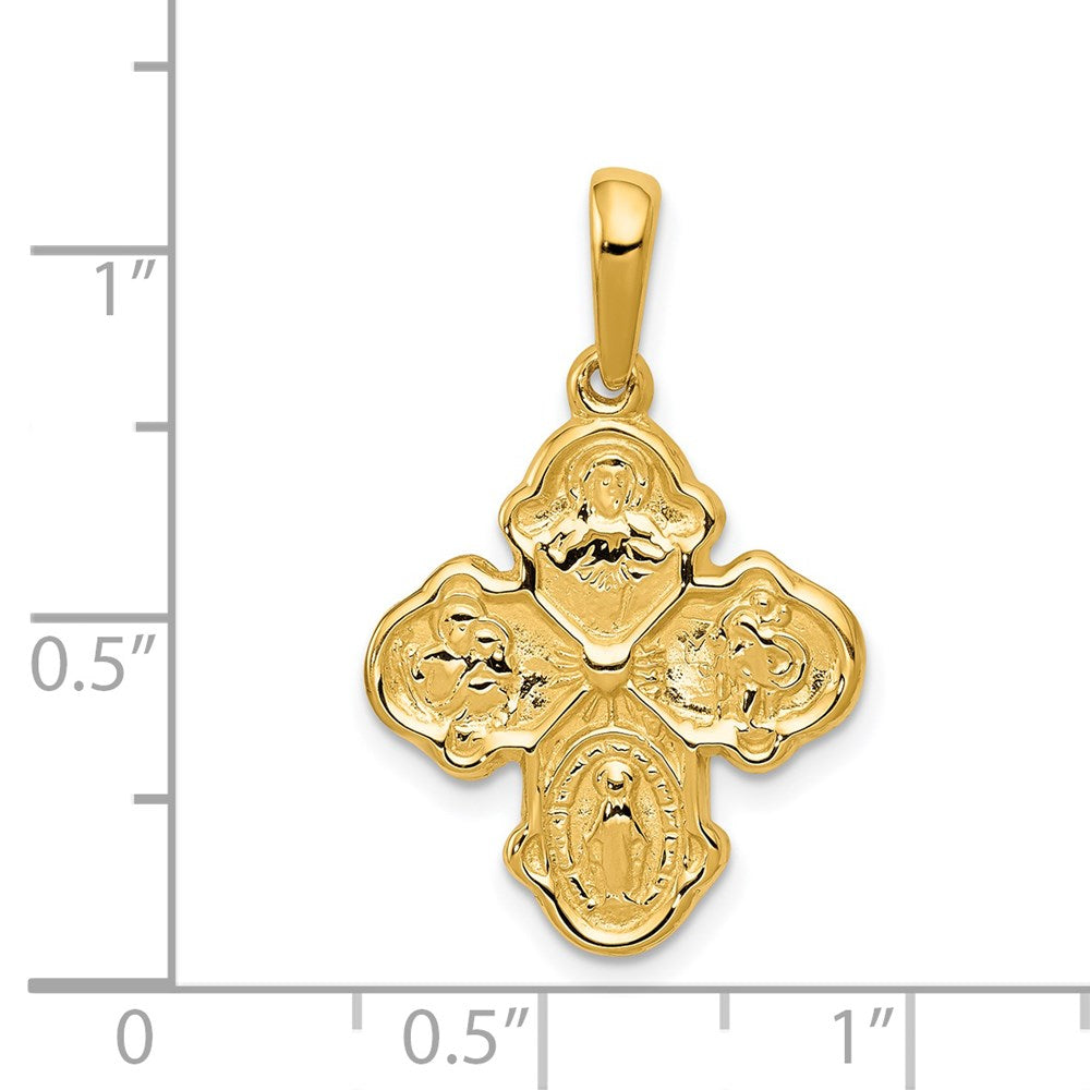 Gold Four Way Medal Pendants