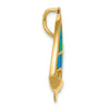 14K Lab Created Opal Sailboat Omega Slide