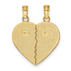 14k BEST FRIENDS 2-Piece Break-apart Heart Charm