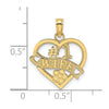 14k #1 WIFE Heart Charm