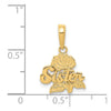14k SISTER with Rose Pendant