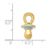 14k Blue Enameled 3-D Pacifier Pendant