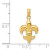 14k Small Fleur-De-Lis Pendant