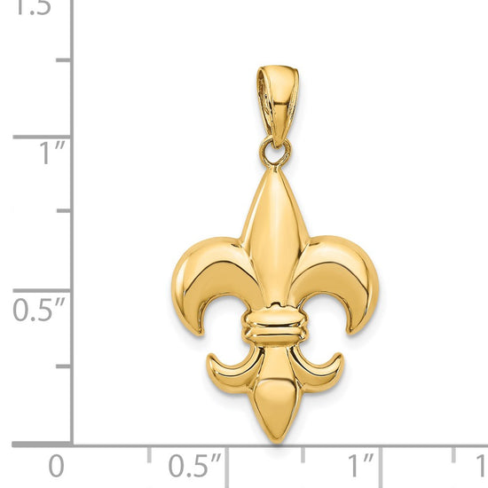 Gold Polished Flue de lis Pendants