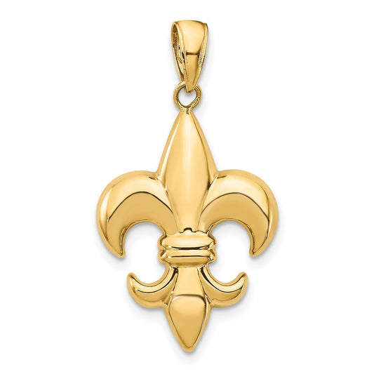 Gold Polished Flue de lis Pendants