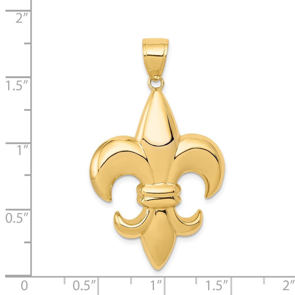 Gold Polished Flue de lis Pendants