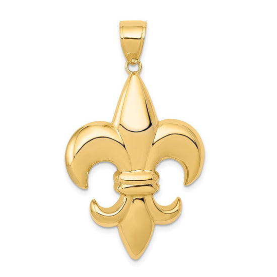Gold Polished Flue de lis Pendants