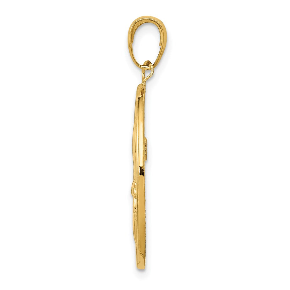Gold Polished Flue de lis Pendants