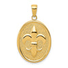 Gold Polished Flue de lis Pendants