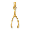 14k Wishbone Pendant
