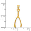 14k Wishbone Pendant