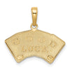 14k Aces Playing Cards Pendant