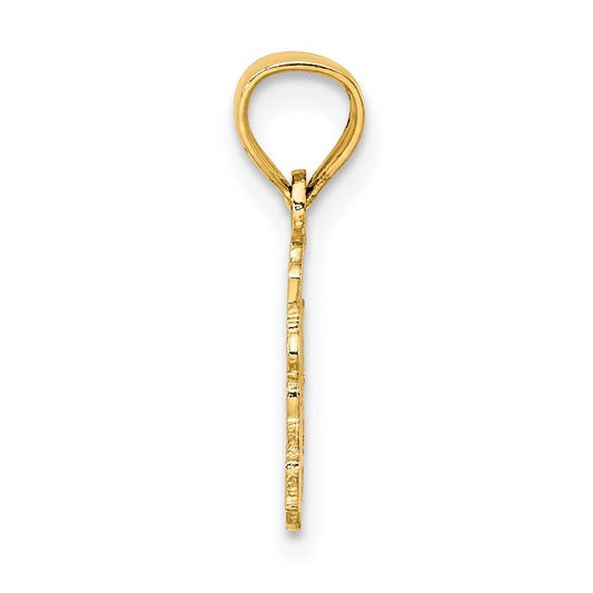 14k I HEART Train Engine Charm