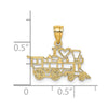 14k I HEART Train Engine Charm
