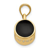 14K 3-D Black Enameled Coffee Cup Pendant
