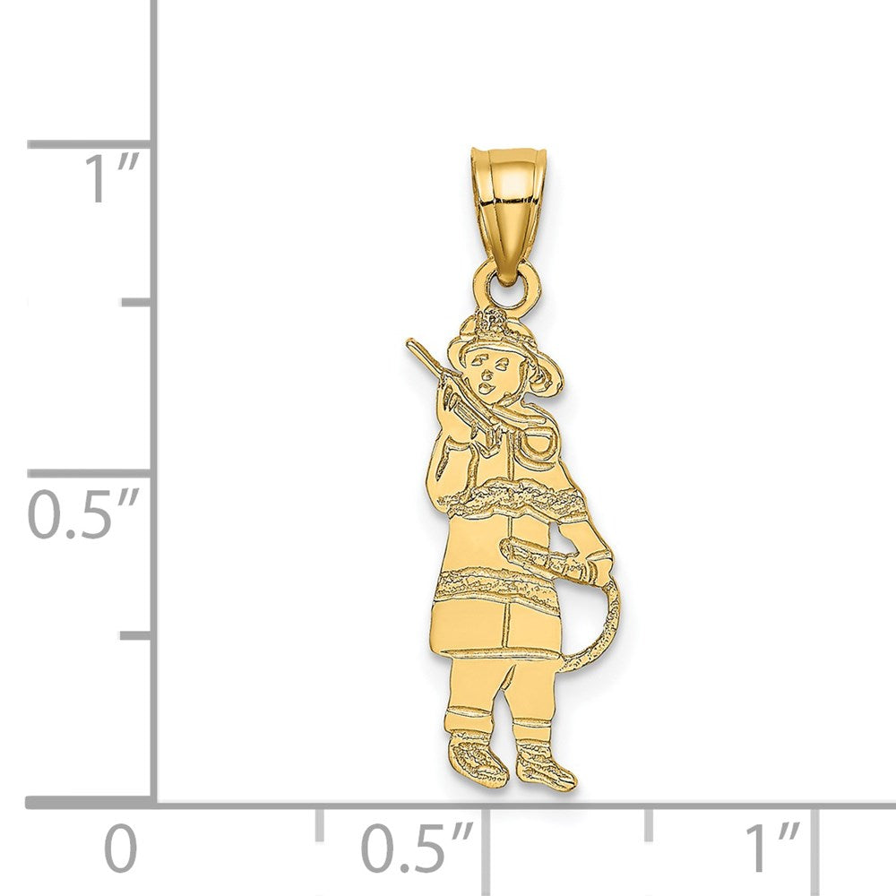 14k Fireman with Hose Charm
