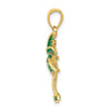 14k Enameled Palm Tree Pendant