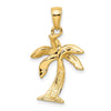 Gold Polished Palm Tree Pendants