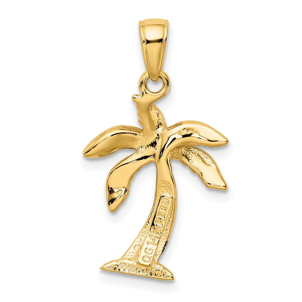 Gold Polished Palm Tree Pendants