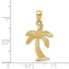 Gold Polished Palm Tree Pendants
