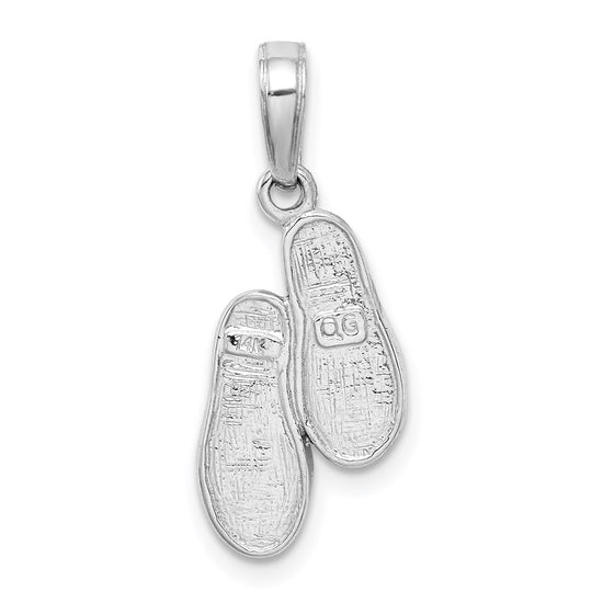 Gold Polished Flip Flop Pendants