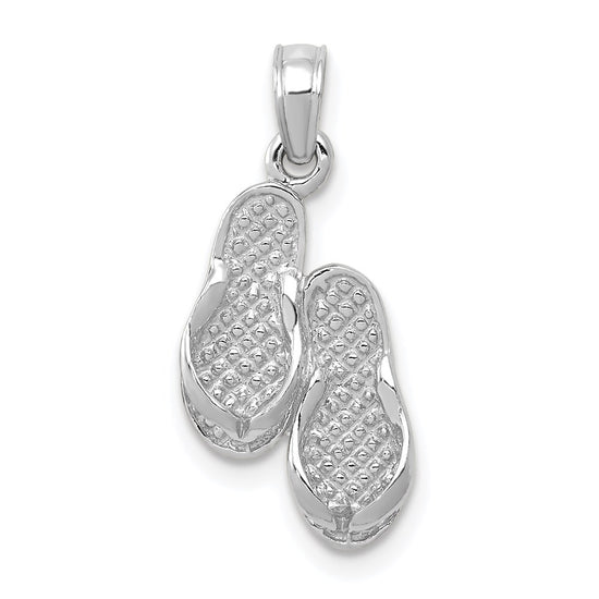 Gold Polished Flip Flop Pendants