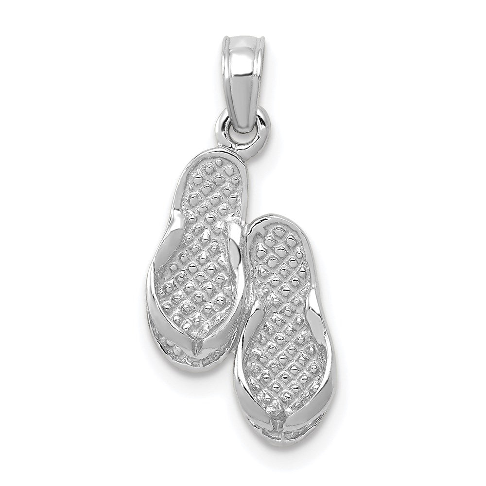 Gold Polished Flip Flop Pendants