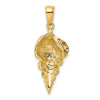 Gold Polished Sea Shell Pendants