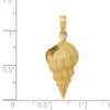 Gold Polished Sea Shell Pendants